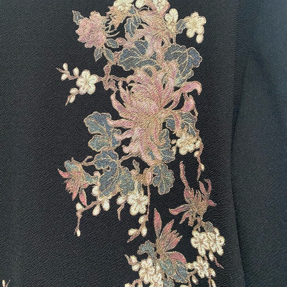 Zara Black A Line Japanese Inspired Dress Size XL - Picture 3 of 11